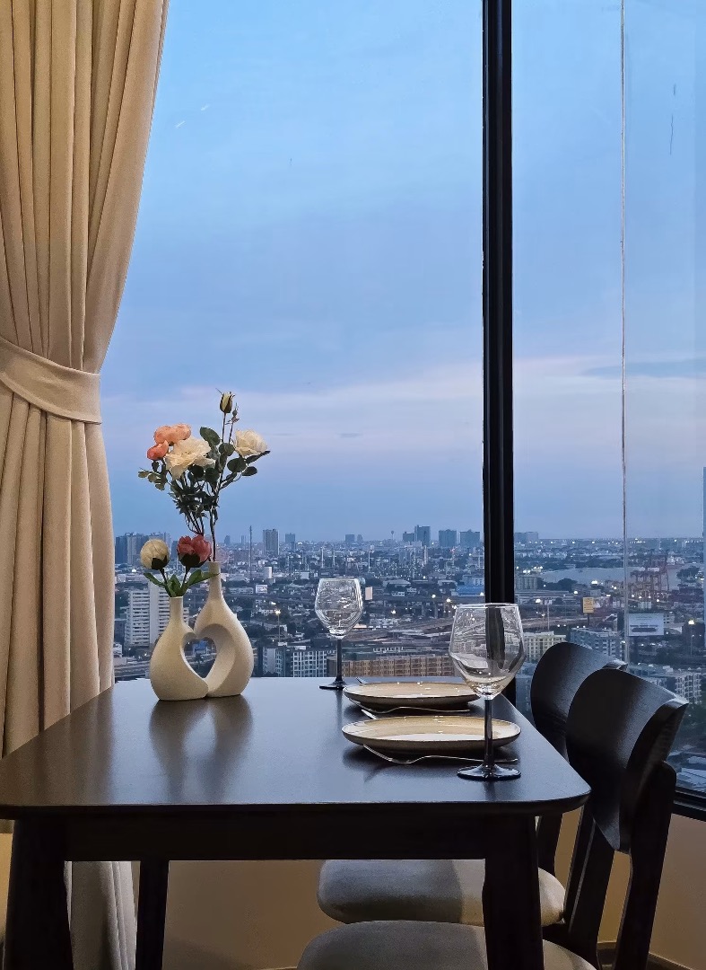 ✅ ให้เช่า ✅ คอนโด Knightsbridge Space Sukhumvit-Rama 4 - ชั้นสูง วิวโค้งน้ำ